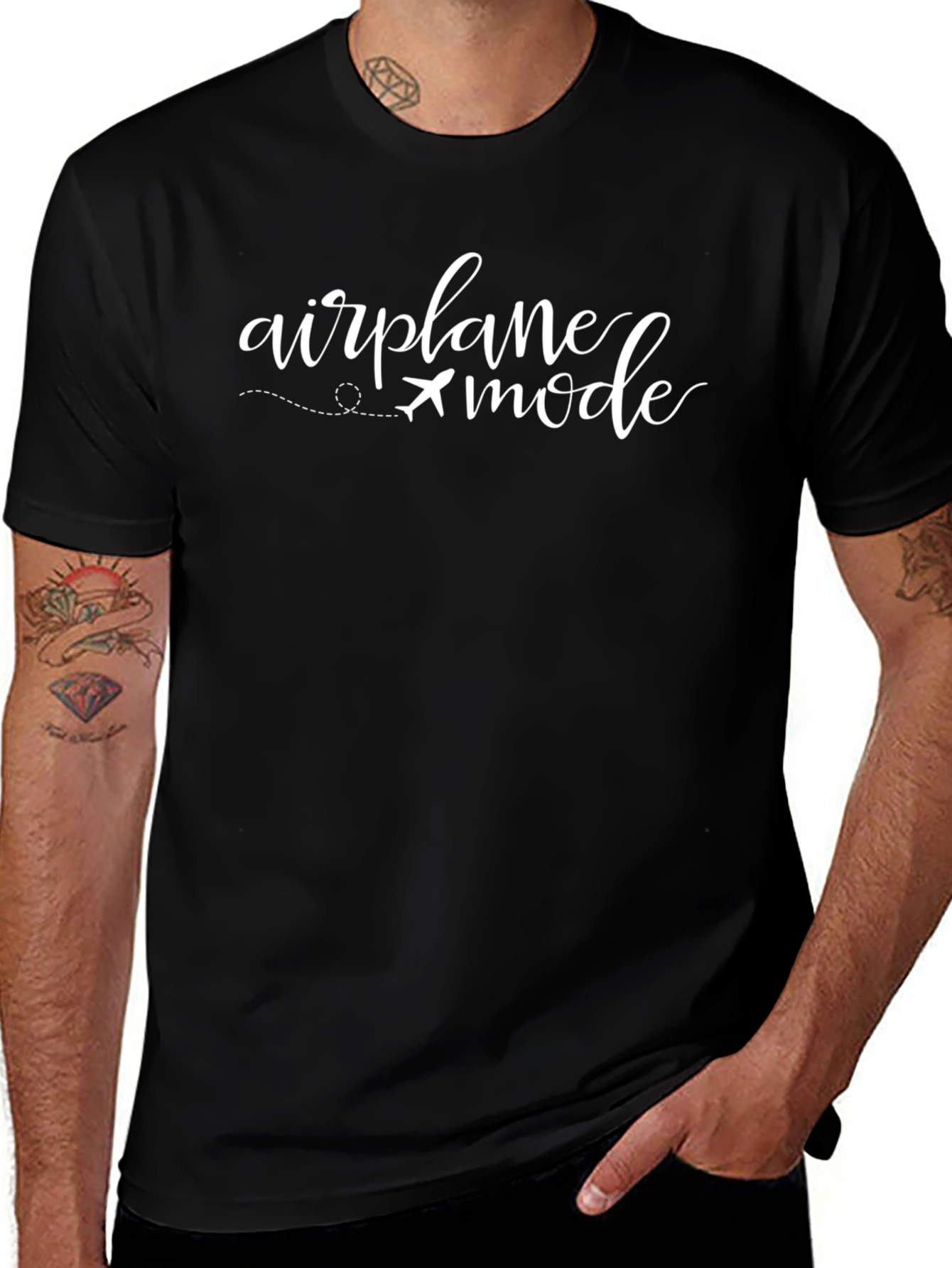 Airplane Mode Black T-Shirt