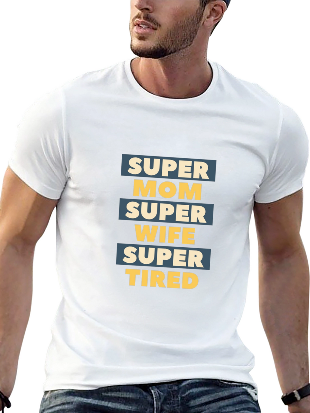 Super Mom Wife Tired Graphic T-Shirt