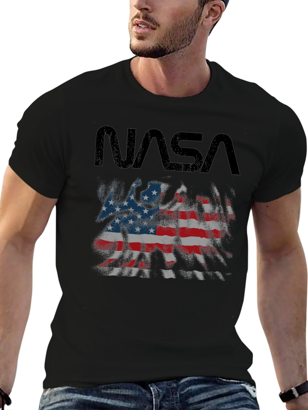 NASA American Flag T-Shirt