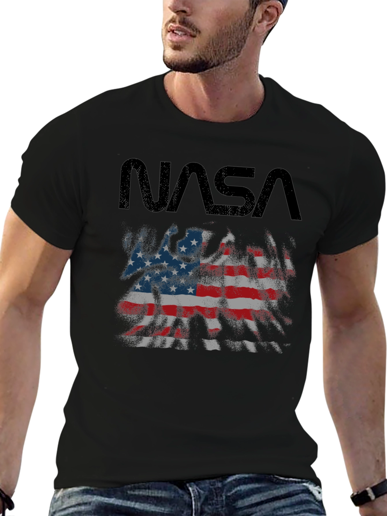 NASA American Flag T-Shirt