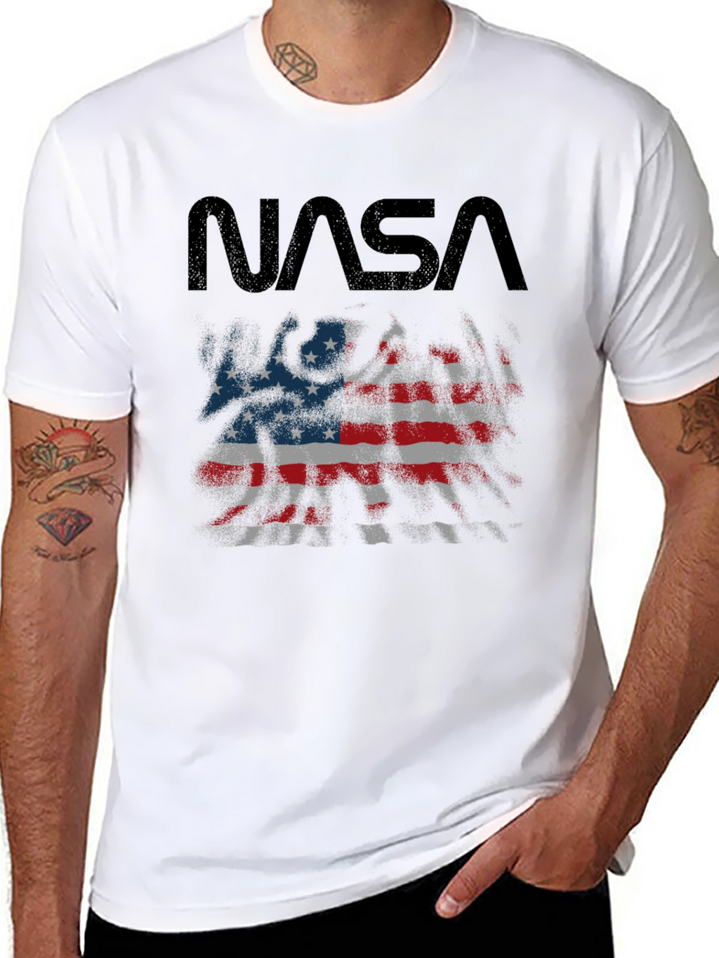 NASA American Flag T-Shirt