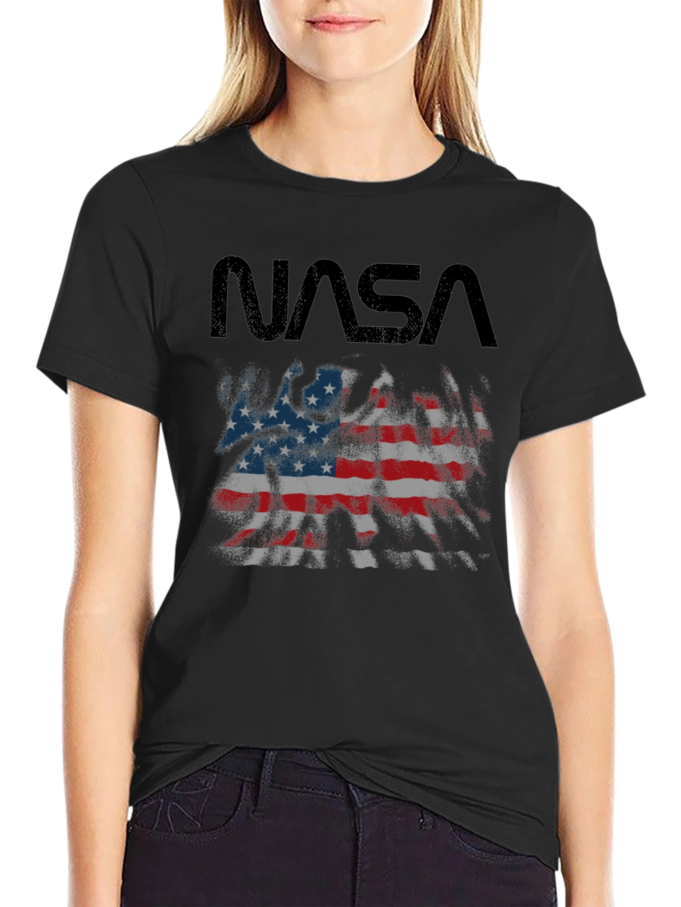 NASA American Flag T-Shirt