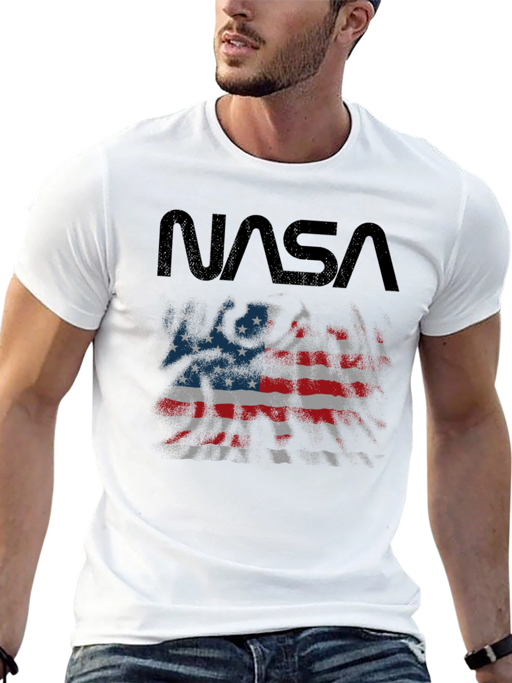 NASA American Flag T-Shirt