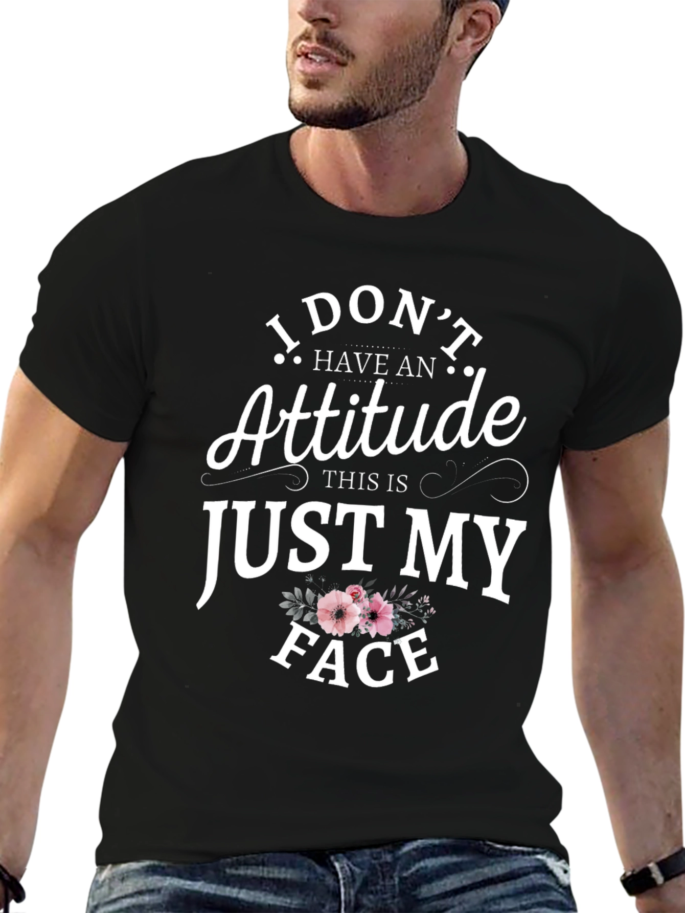 Funny Just My Face Graphic Tee - Unisex