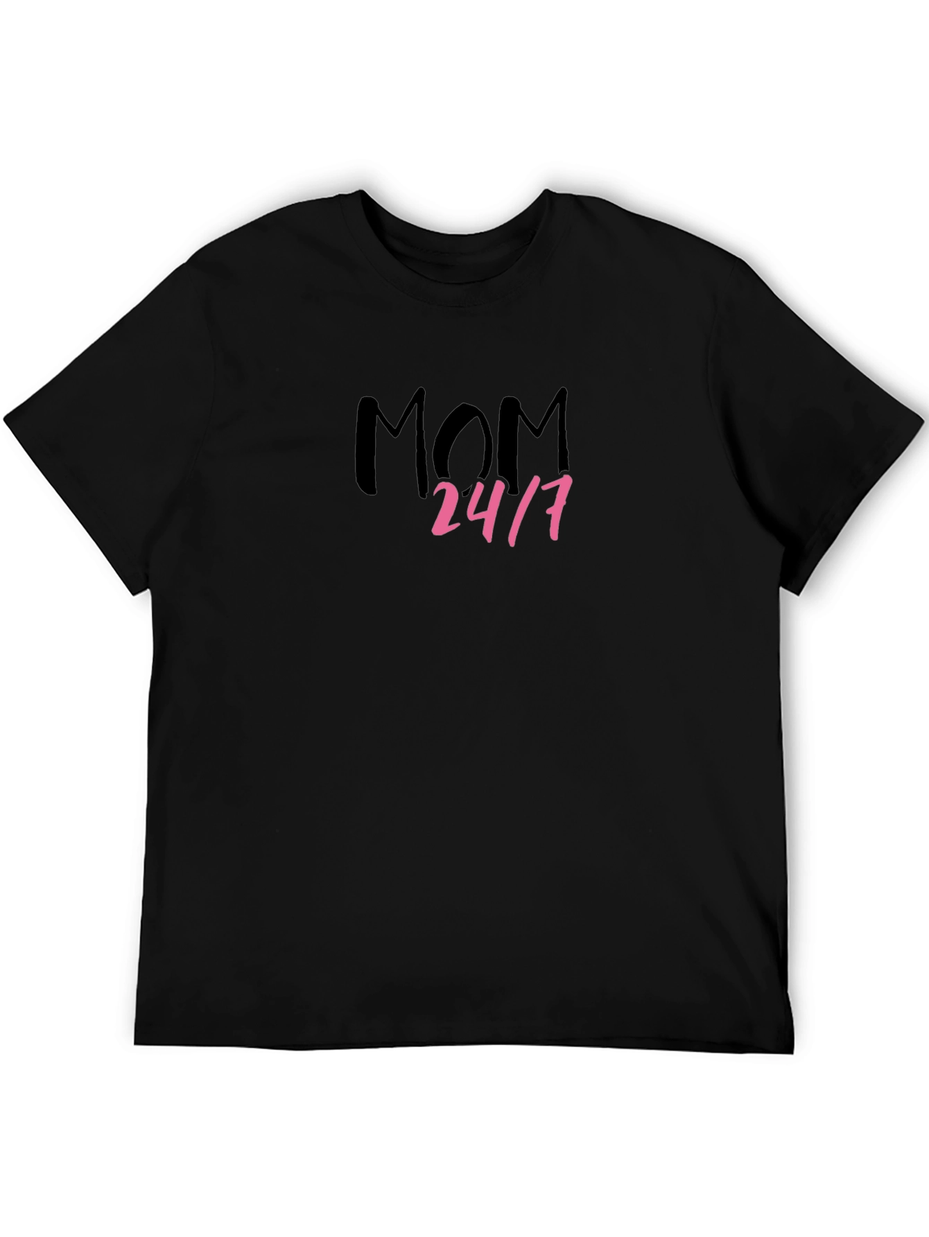 Mom 24/7 Black Graphic Tee