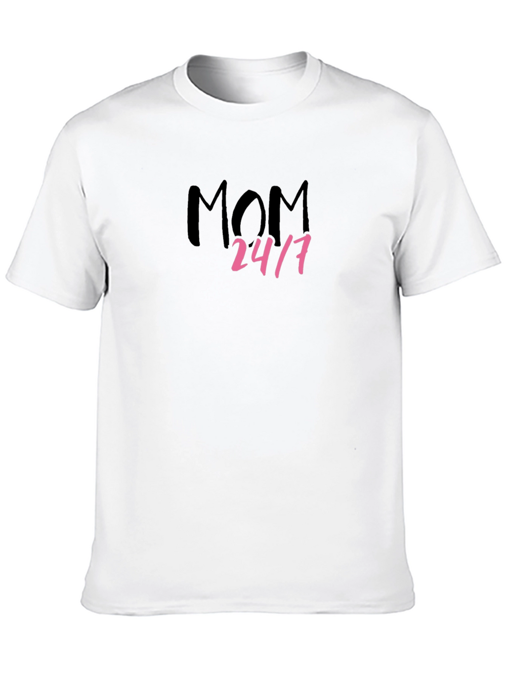 Mom 24/7 Black Graphic Tee