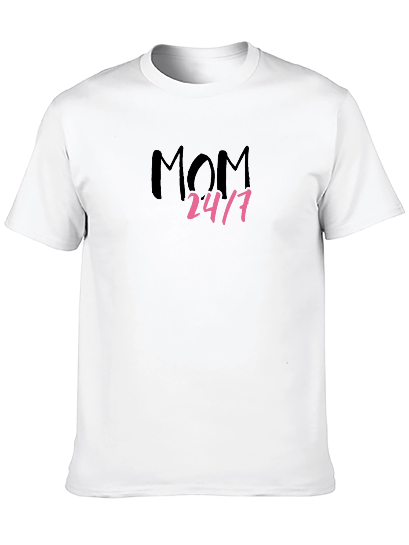Mom 24/7 Black Graphic Tee