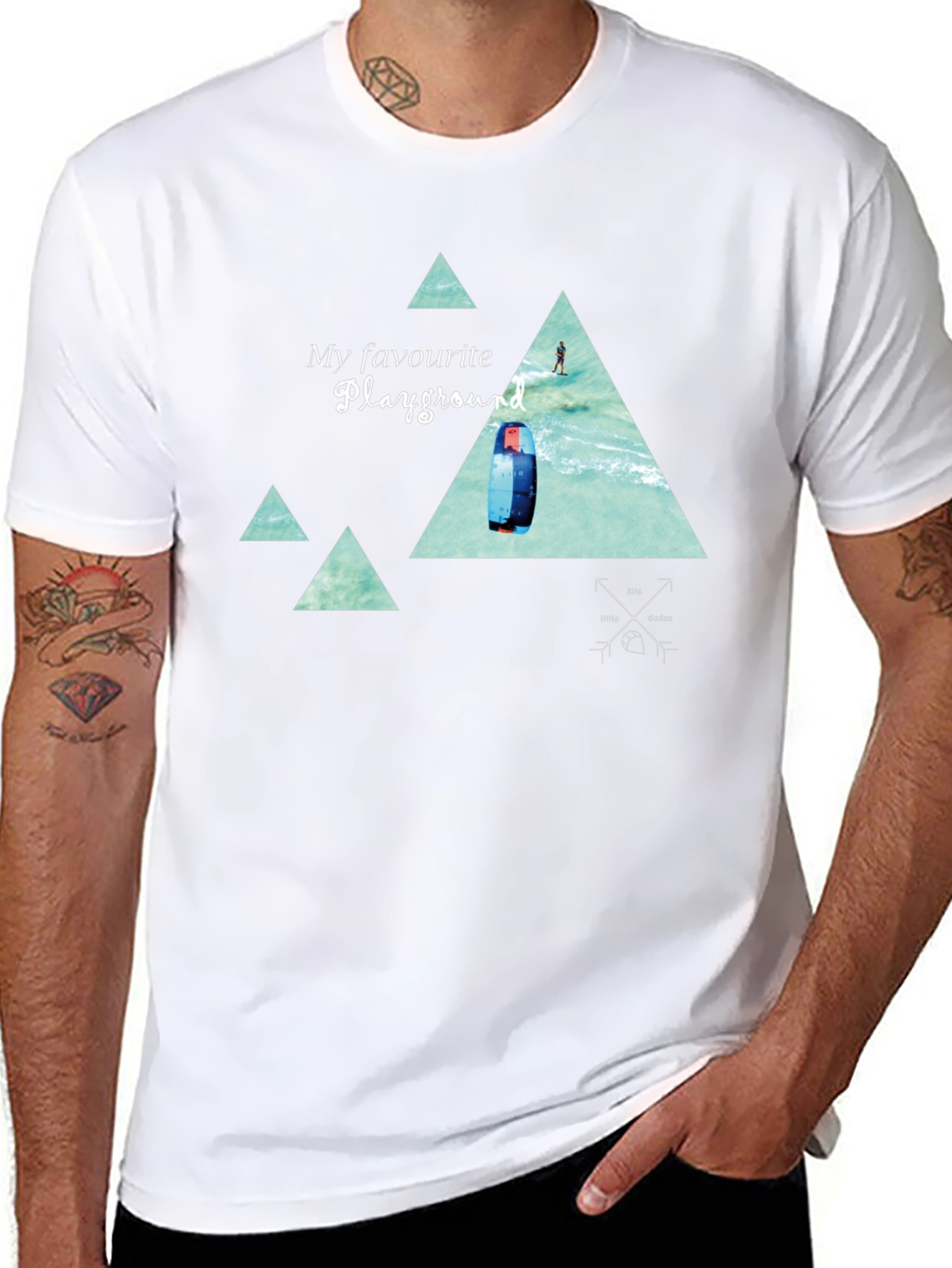 Kitesurfing Playground Black Graphic Tee