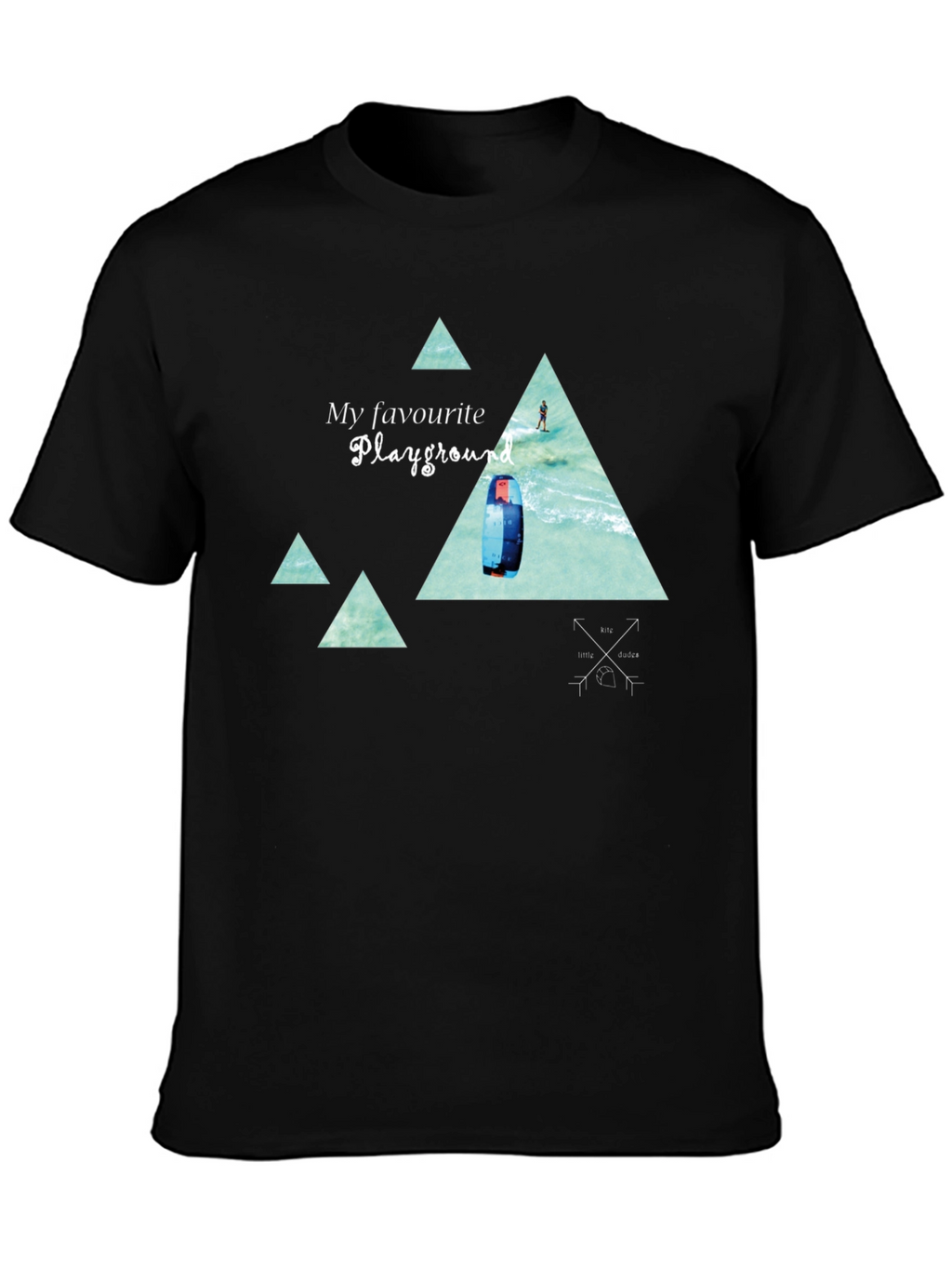 Kitesurfing Playground Black Graphic Tee