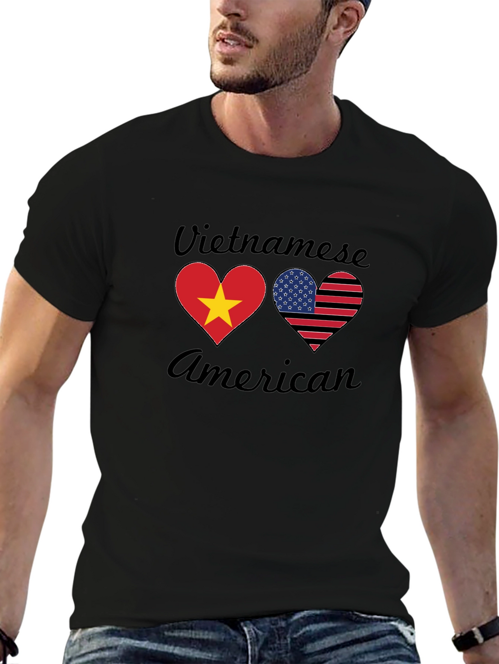 Vietnamese American Heart Flag T-Shirt