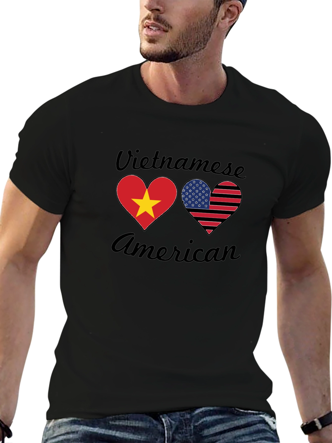 Vietnamese American Heart Flag T-Shirt