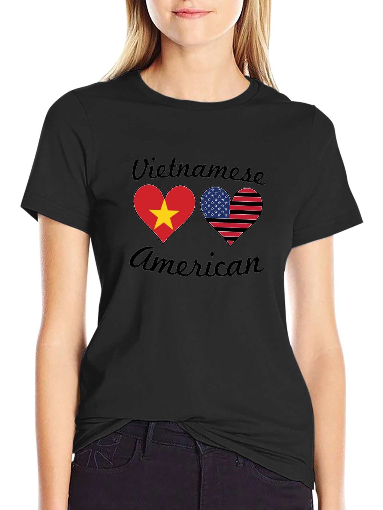 Vietnamese American Heart Flag T-Shirt