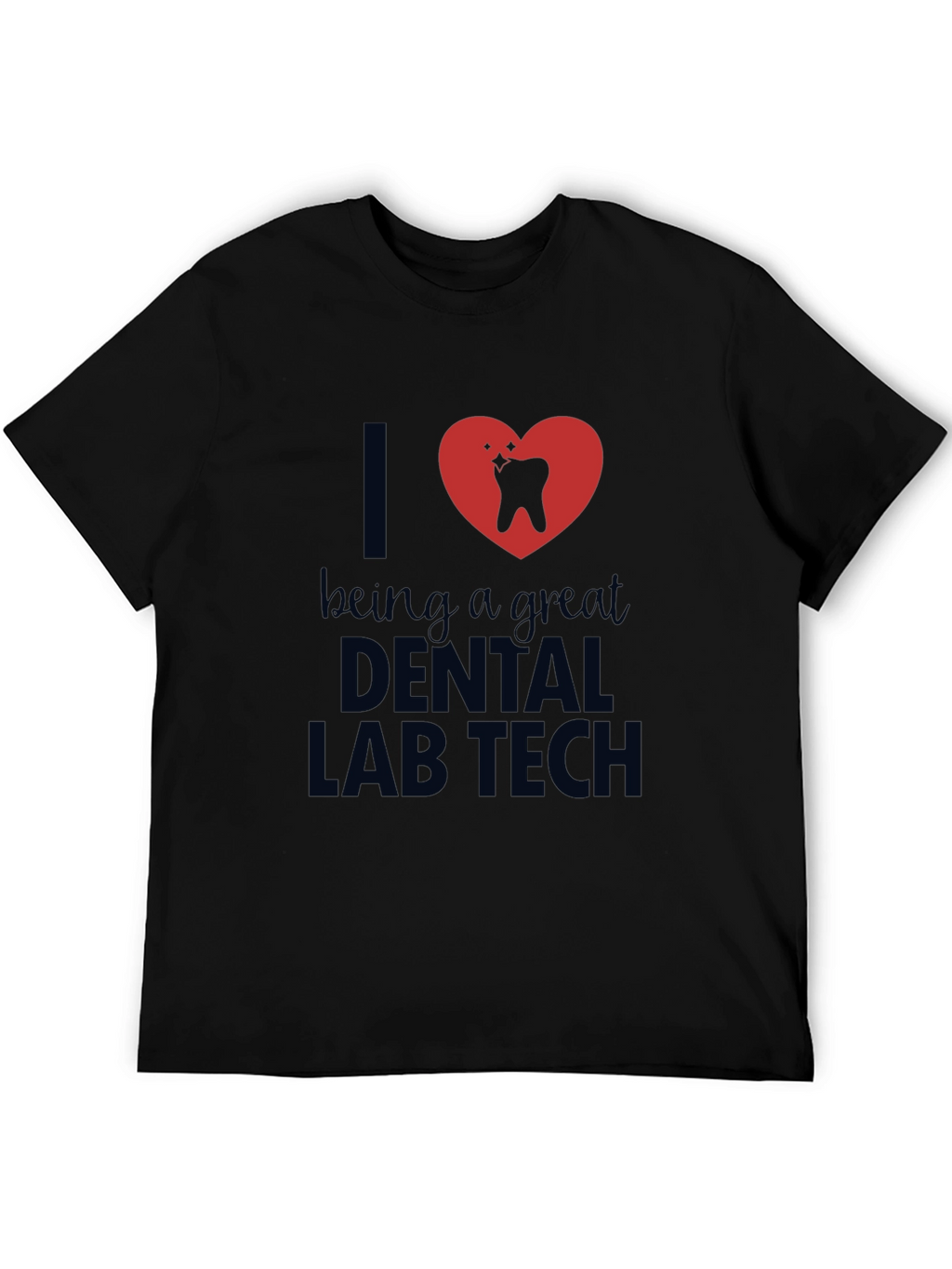 Dental Lab Tech Heart Graphic T-Shirt