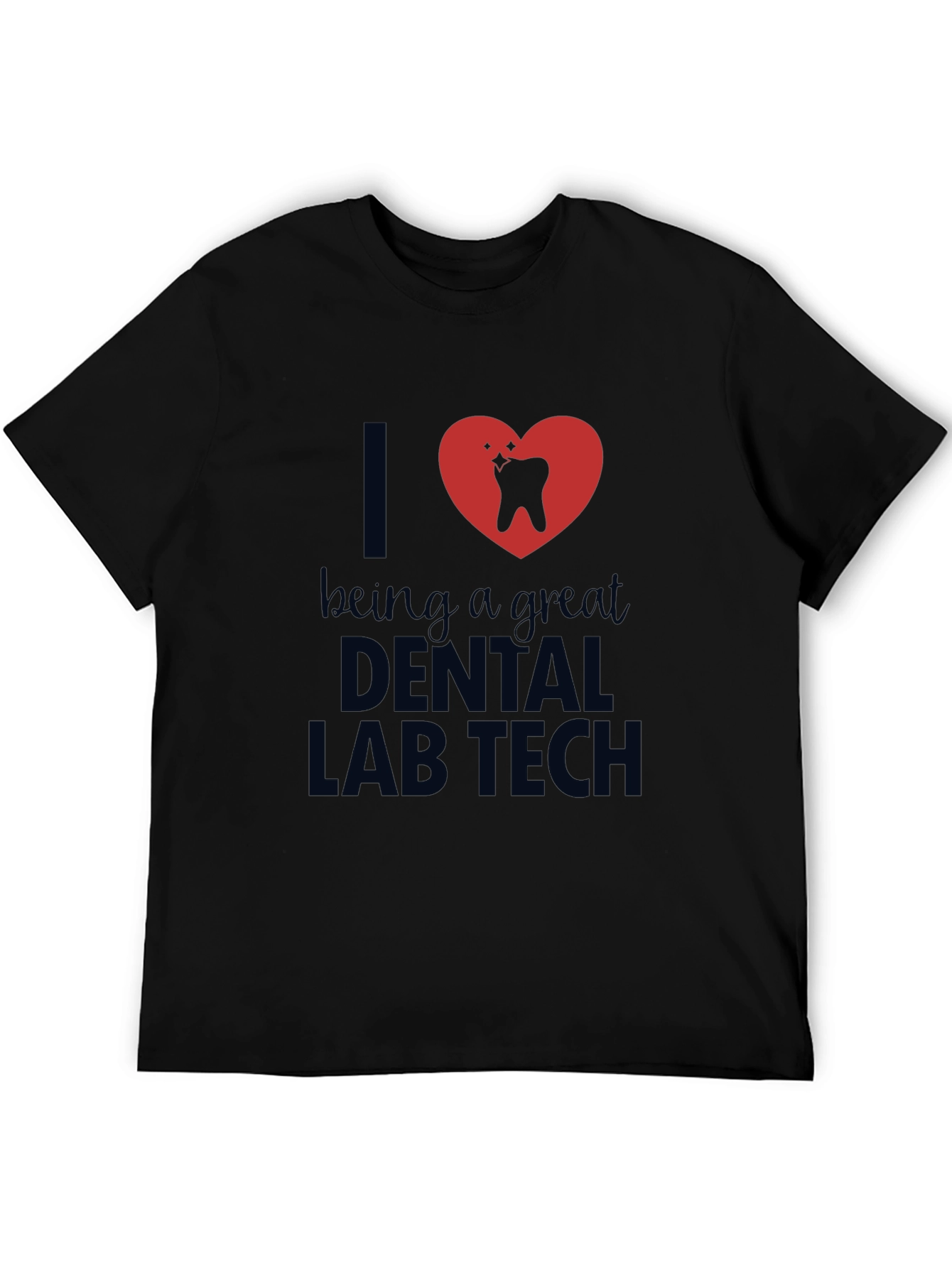 Dental Lab Tech Heart Graphic T-Shirt