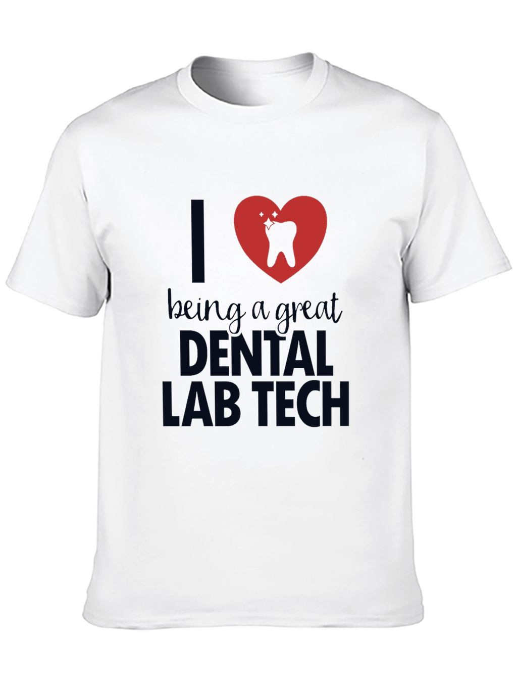 Dental Lab Tech Heart Graphic T-Shirt