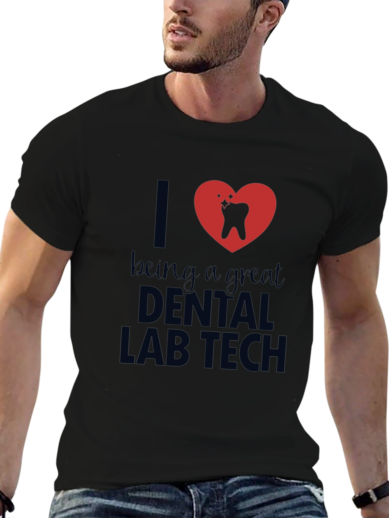 Dental Lab Tech Heart Graphic T-Shirt