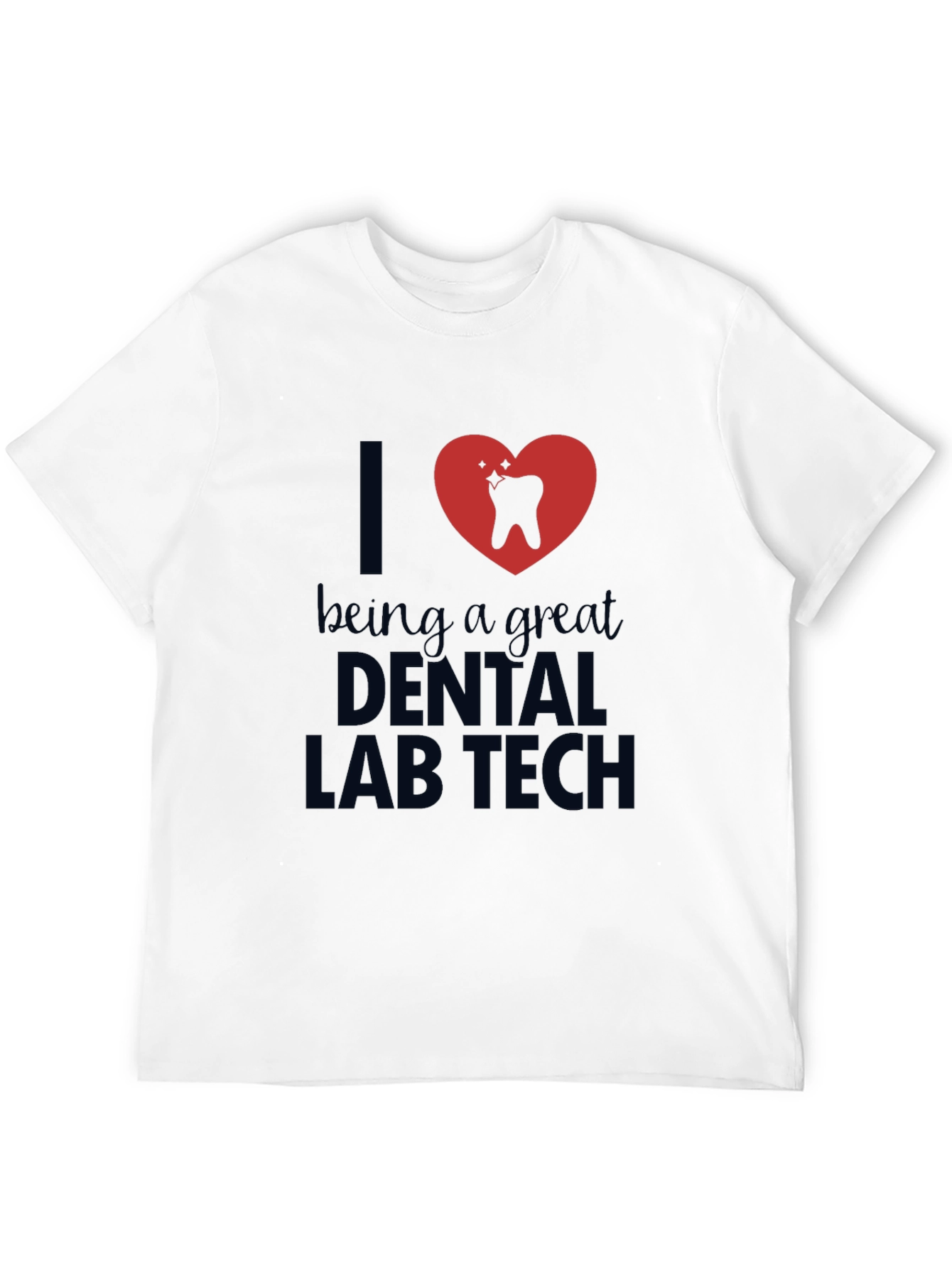 Dental Lab Tech Heart Graphic T-Shirt