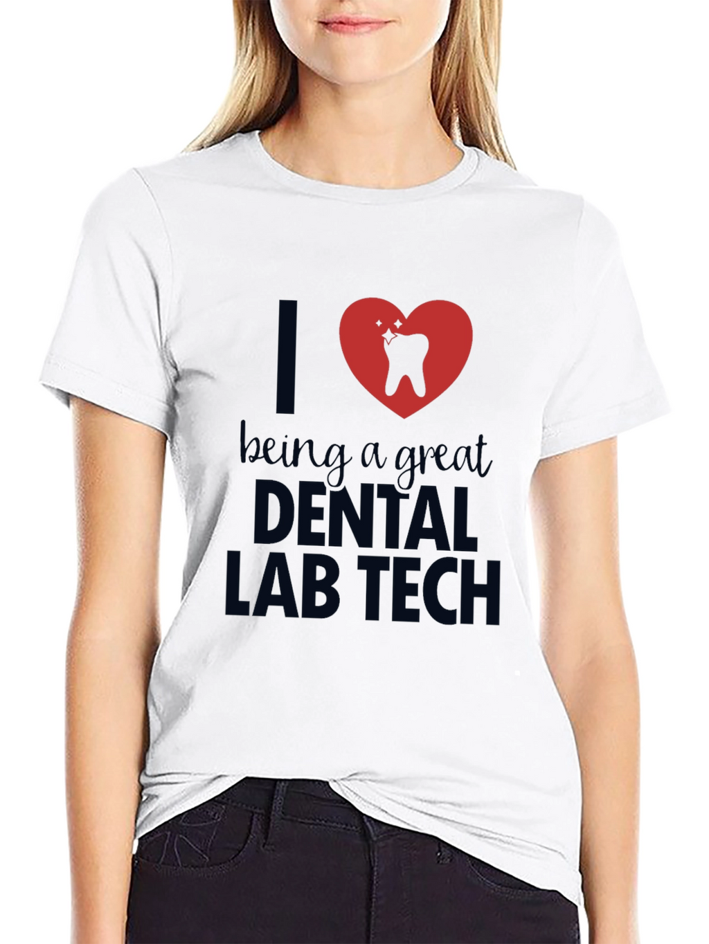 Dental Lab Tech Heart Graphic T-Shirt
