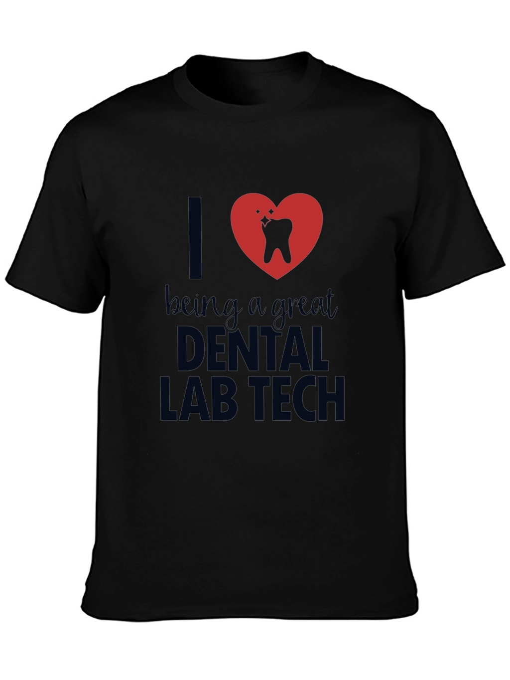 Dental Lab Tech Heart Graphic T-Shirt