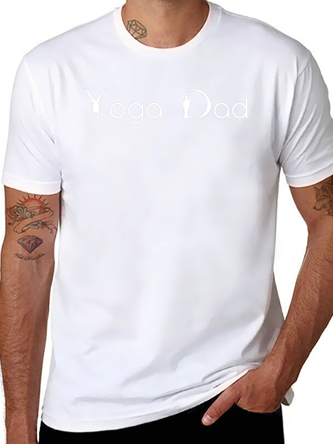 Yoga Dad Tee - Black Cotton Blend T-Shirt