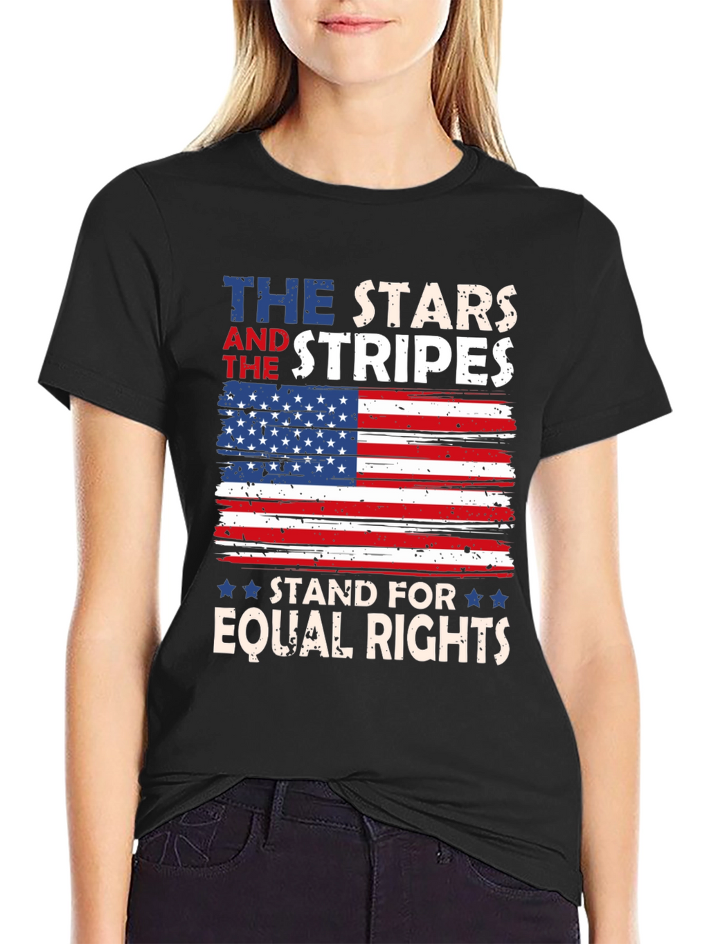 Stars and Stripes Equal Rights Patriotic Tee