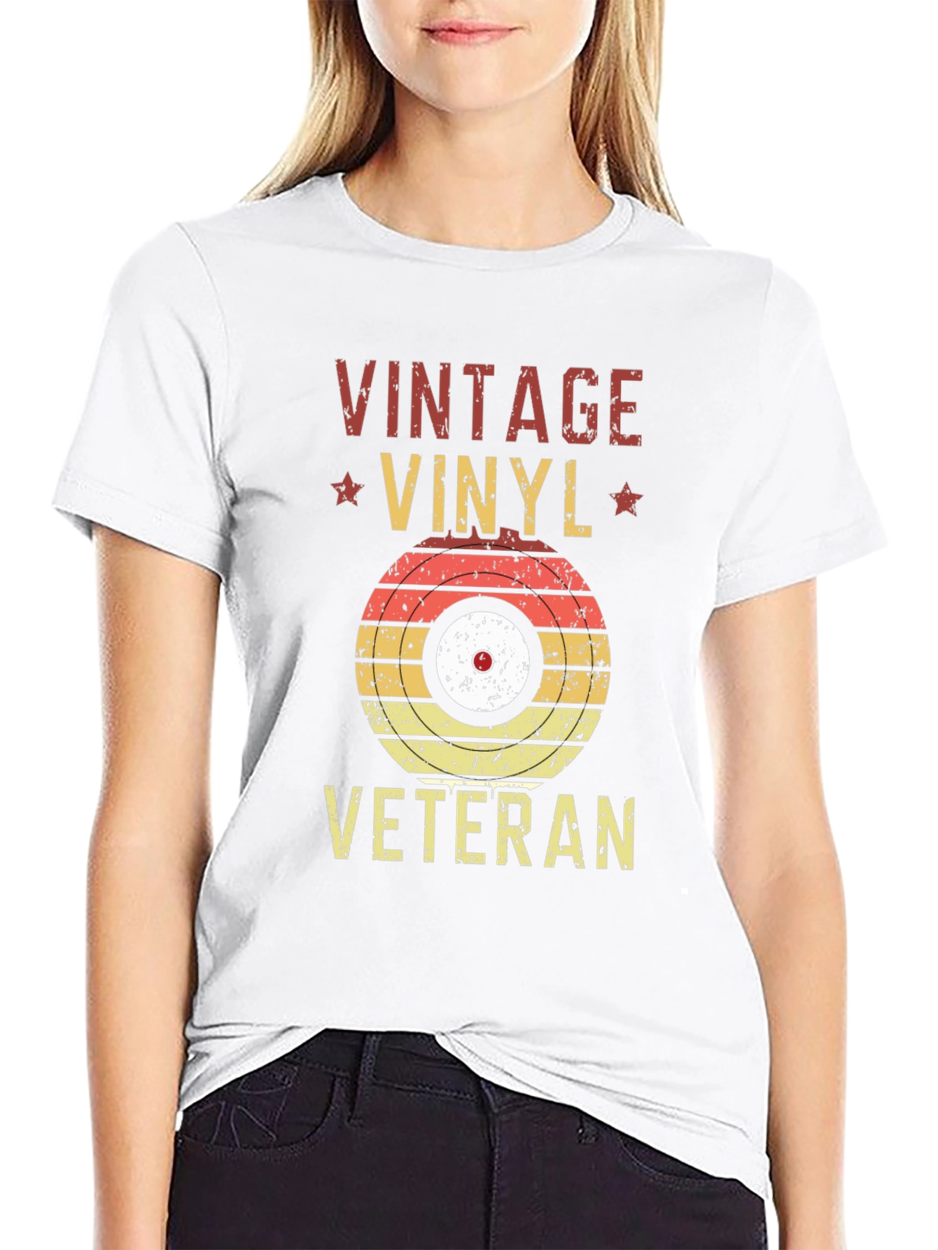 Vintage Vinyl Veteran Graphic T-Shirt