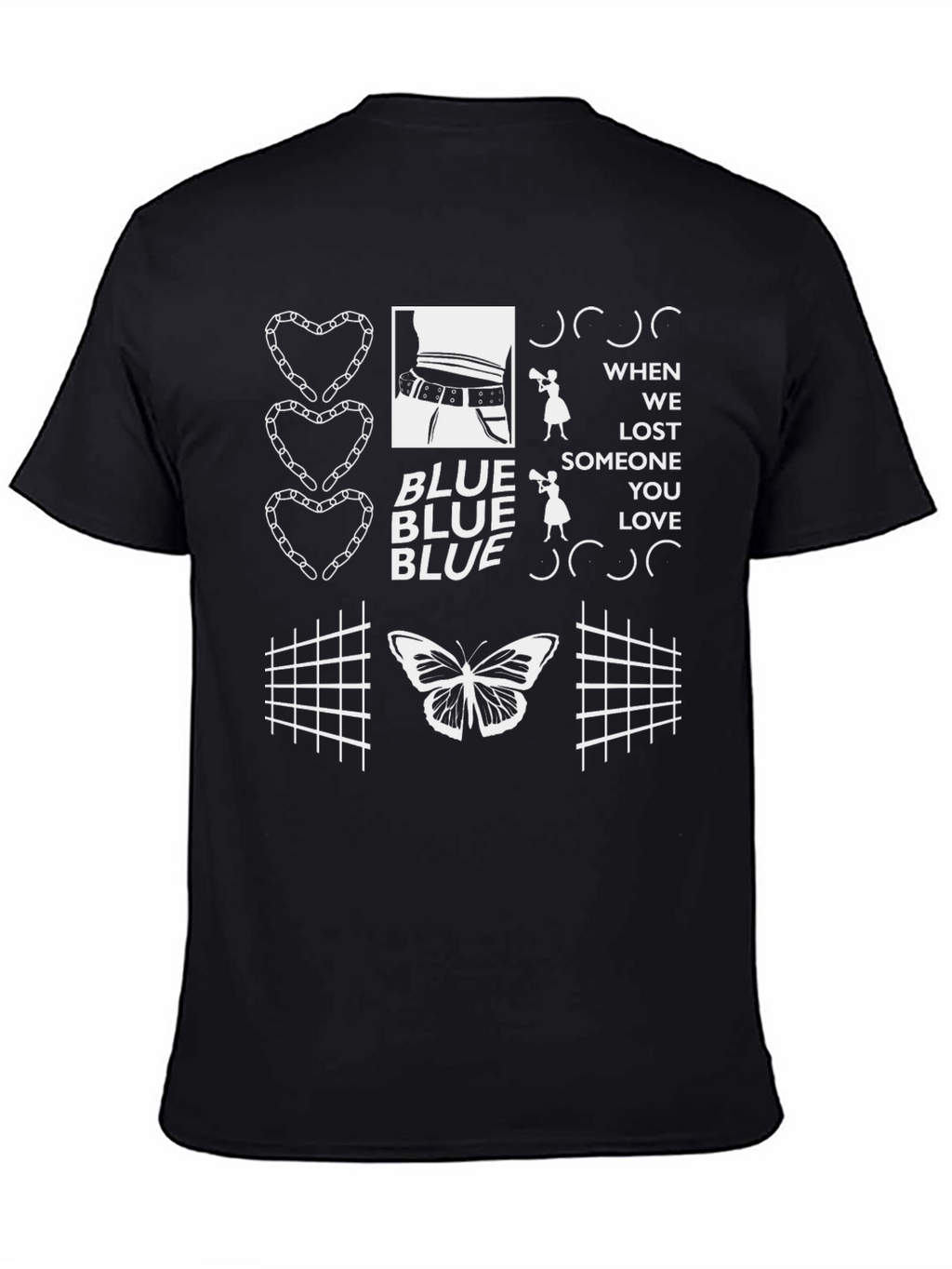Unique Graphic Print Black T-Shirt