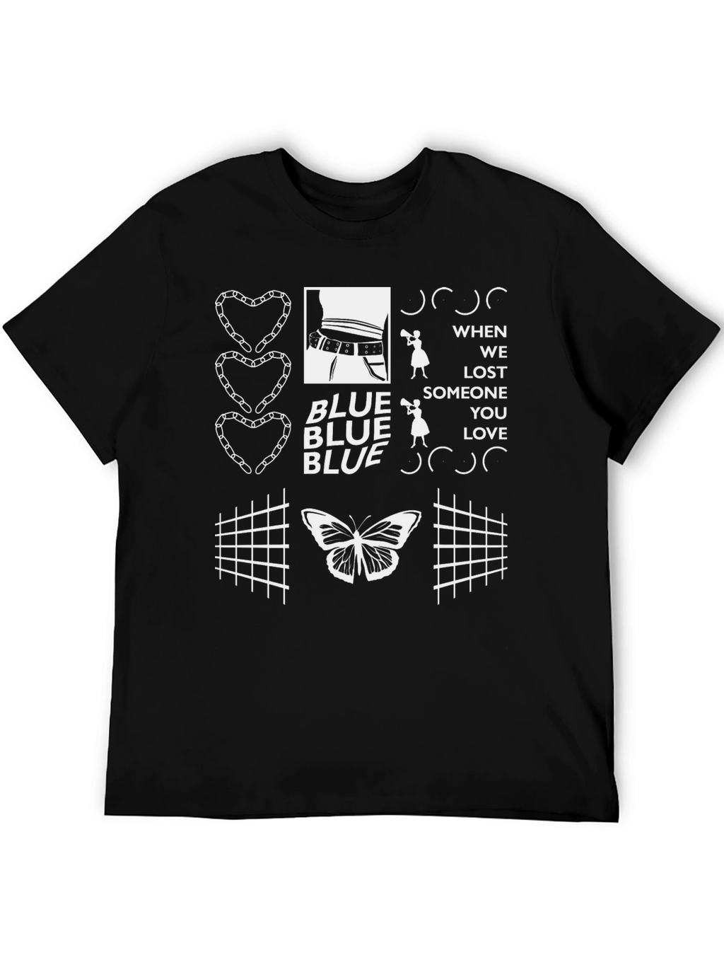 Unique Graphic Print Black T-Shirt