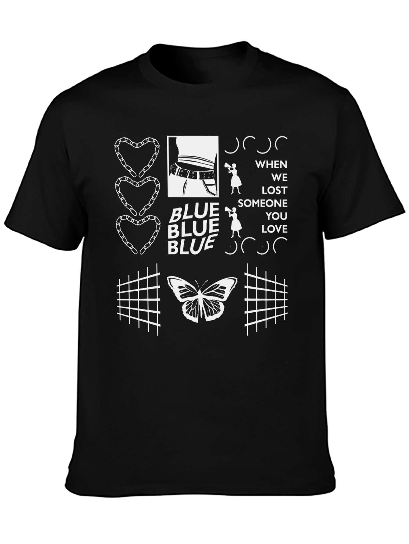 Unique Graphic Print Black T-Shirt