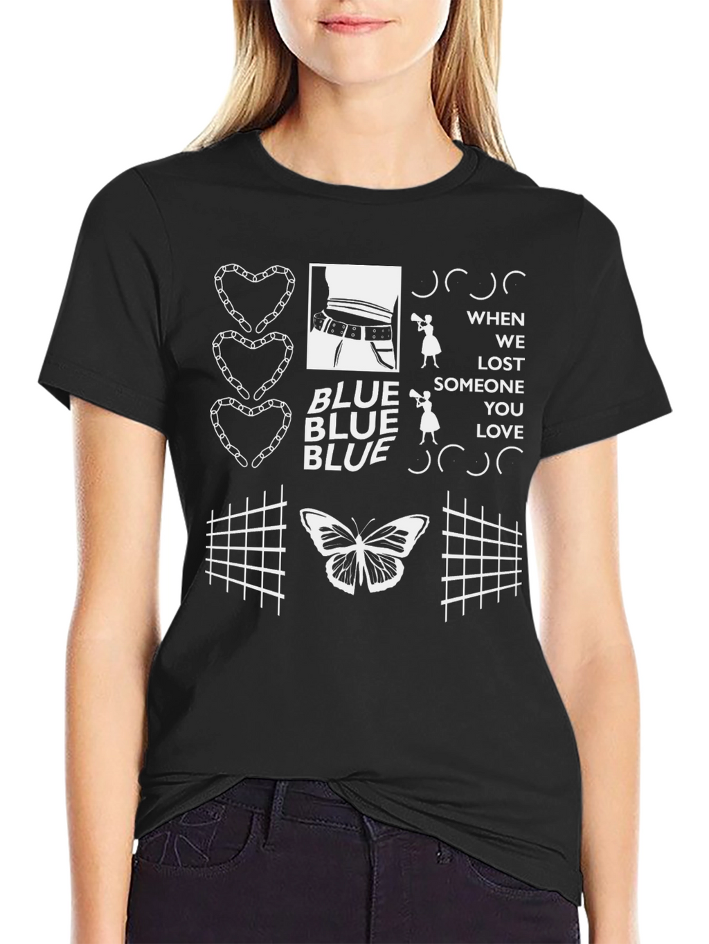 Unique Graphic Print Black T-Shirt