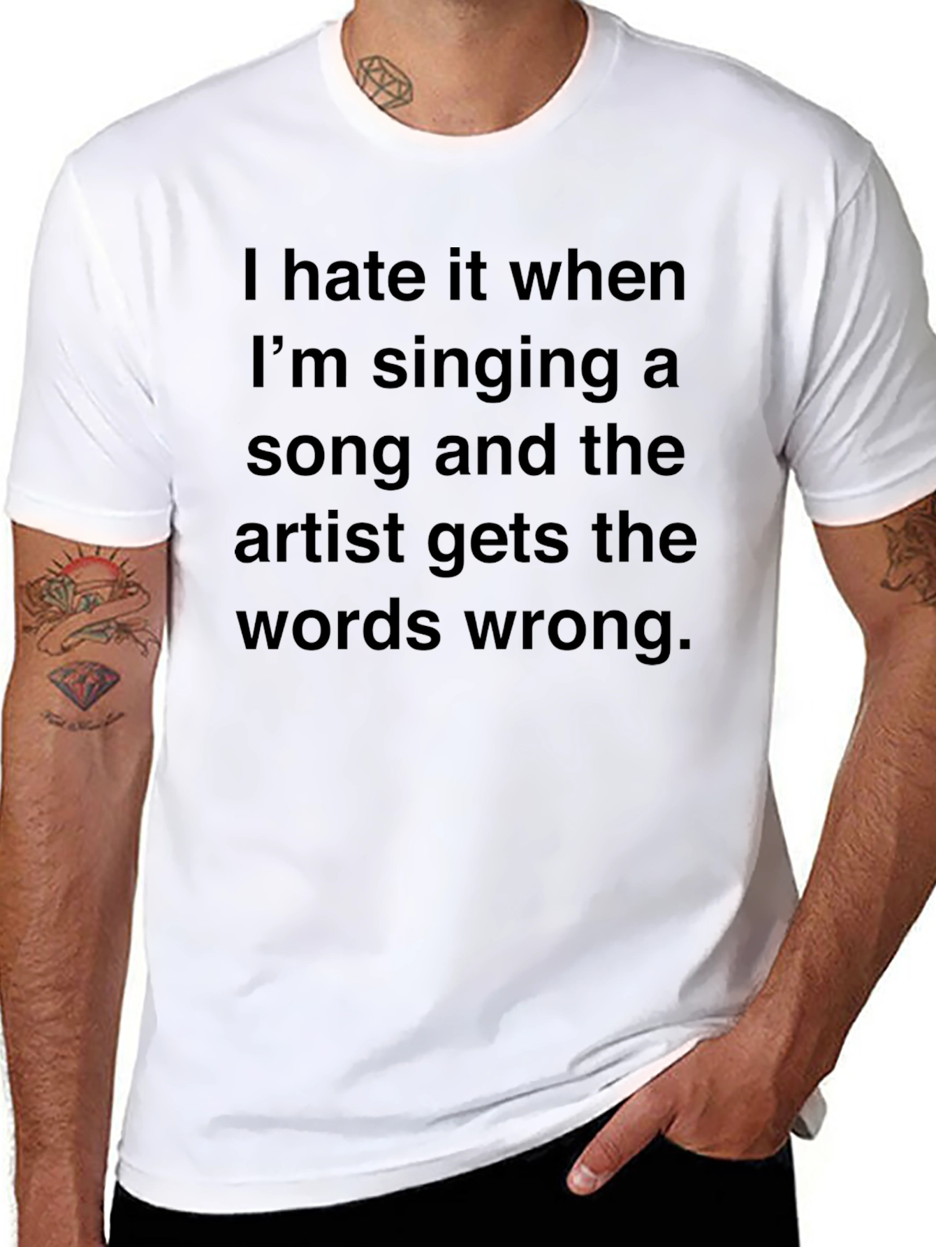 Funny Music Lover T-Shirt: Artist Gets Words Wrong