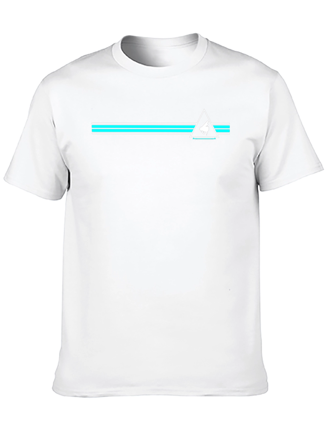 Piano Triangle Graphic Black T-Shirt