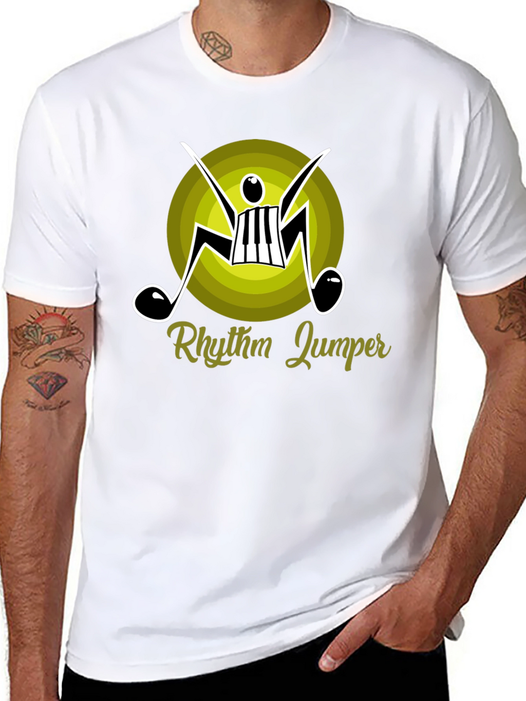 Rhythm Jumper Graphic Tee - Music Lovers T-Shirt