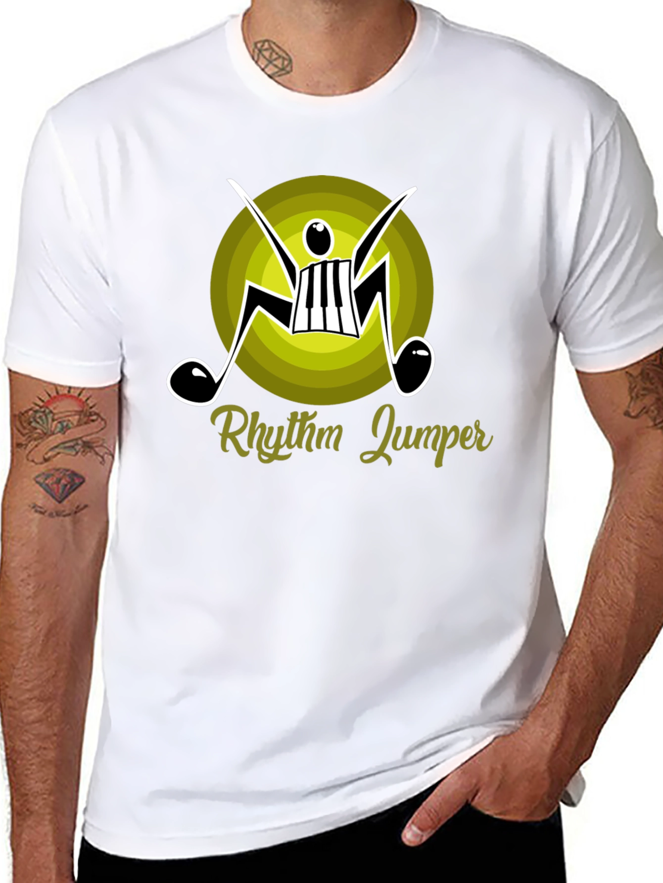 Rhythm Jumper Graphic Tee - Music Lovers T-Shirt