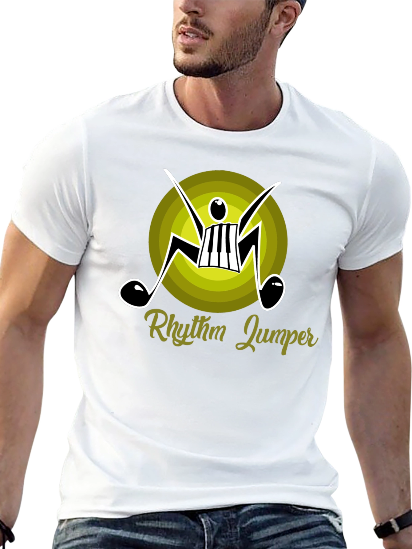 Rhythm Jumper Graphic Tee - Music Lovers T-Shirt