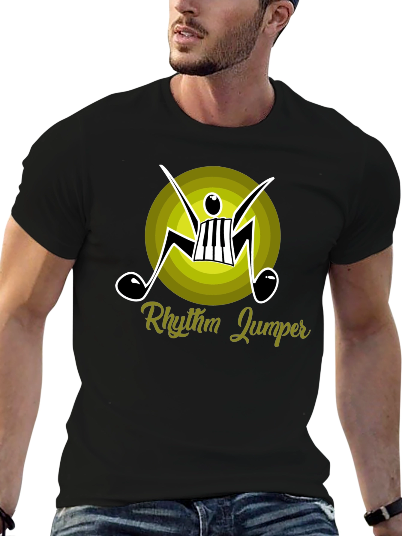 Rhythm Jumper Graphic Tee - Music Lovers T-Shirt