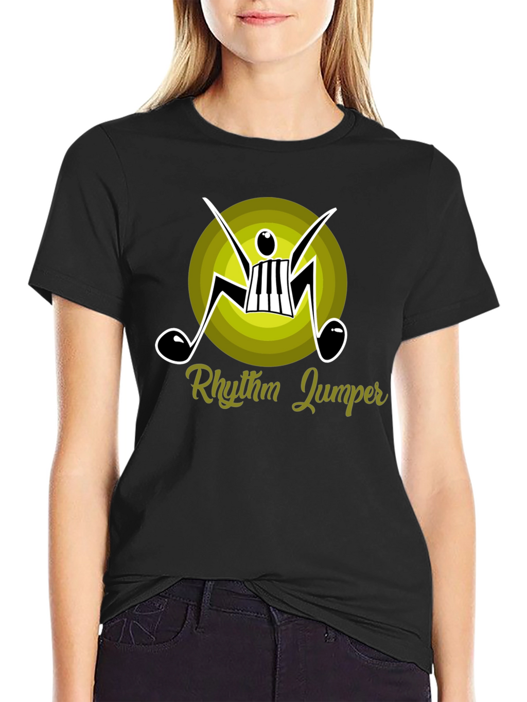 Rhythm Jumper Graphic Tee - Music Lovers T-Shirt