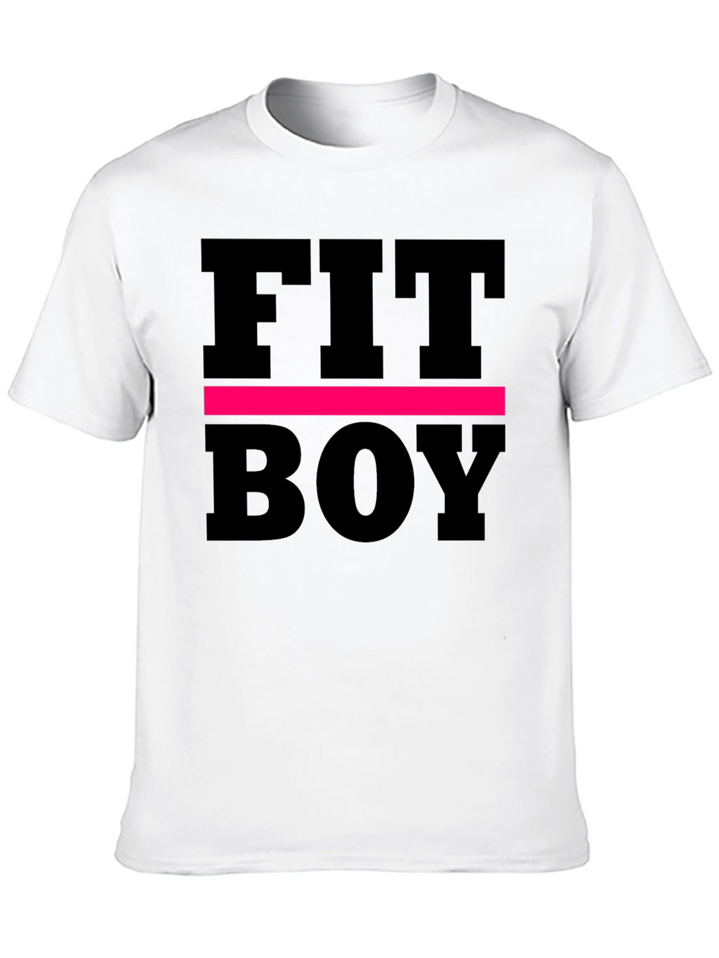 Fit Boy Graphic Tee - Black Cotton T-Shirt