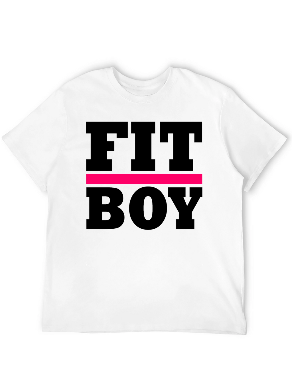 Fit Boy Graphic Tee - Black Cotton T-Shirt