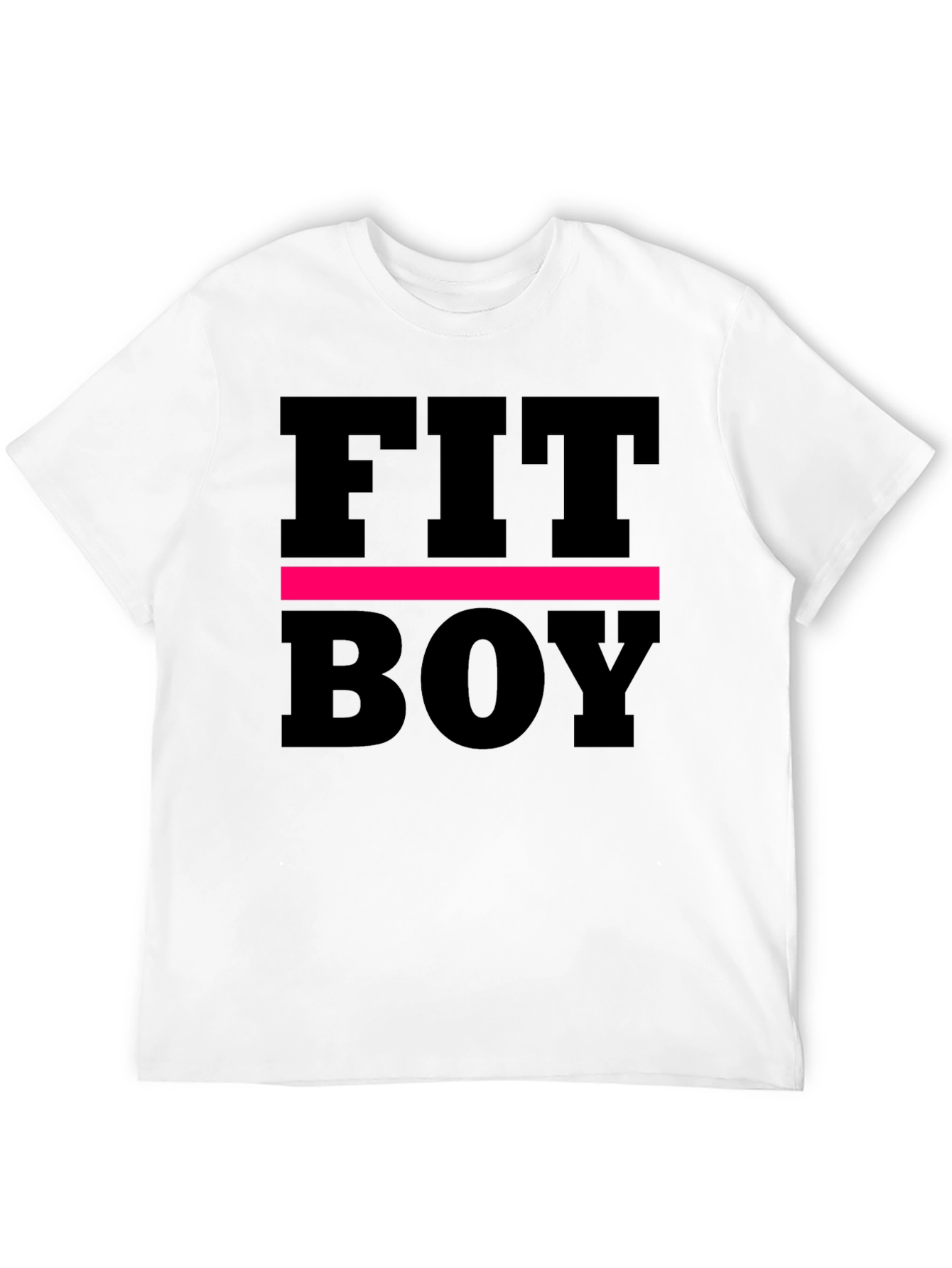 Fit Boy Graphic Tee - Black Cotton T-Shirt