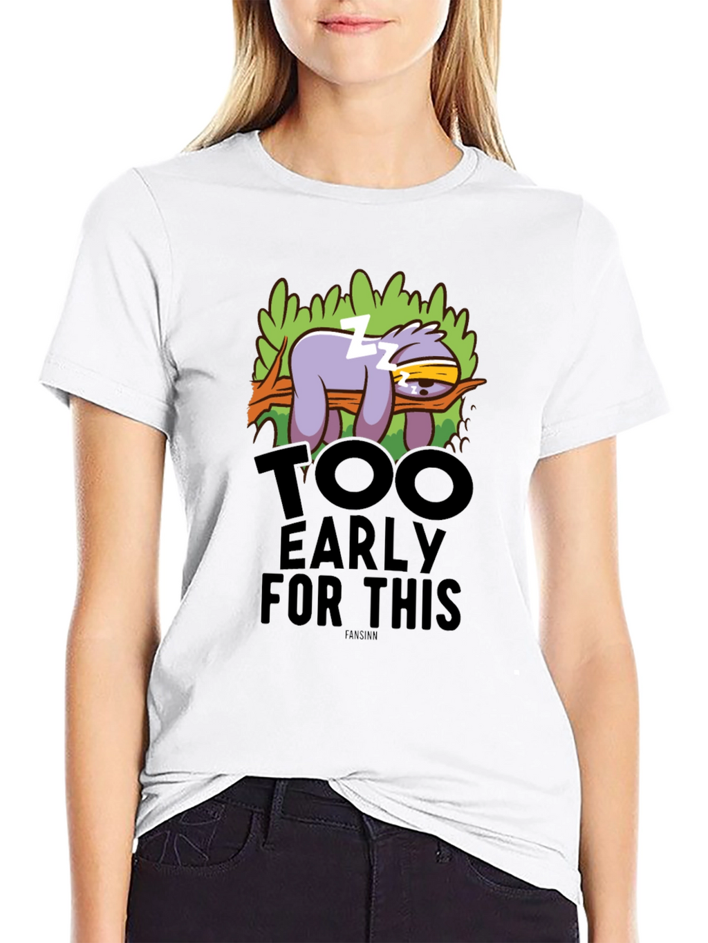 Funny Sloth Too Early Graphic T-Shirt