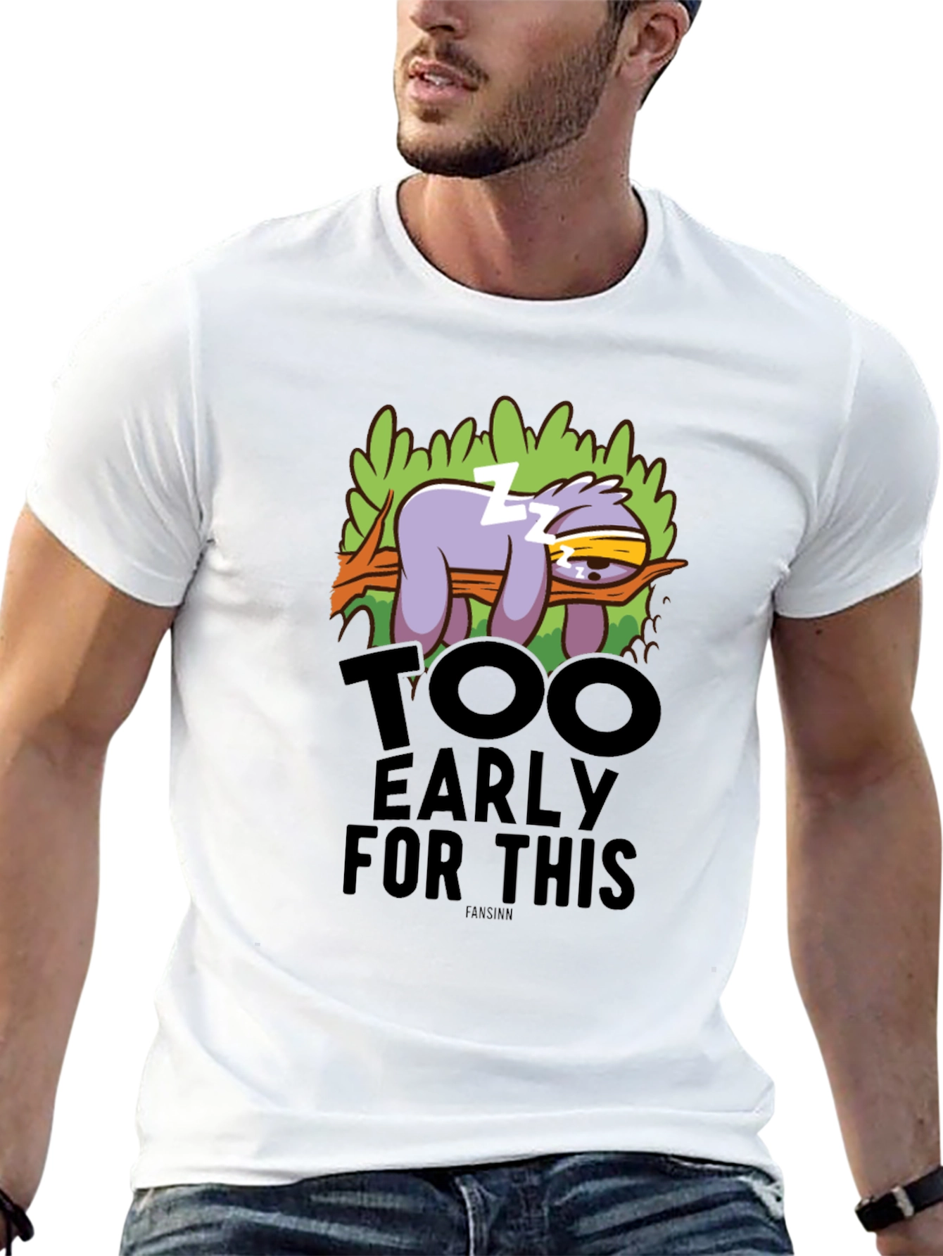 Funny Sloth Too Early Graphic T-Shirt