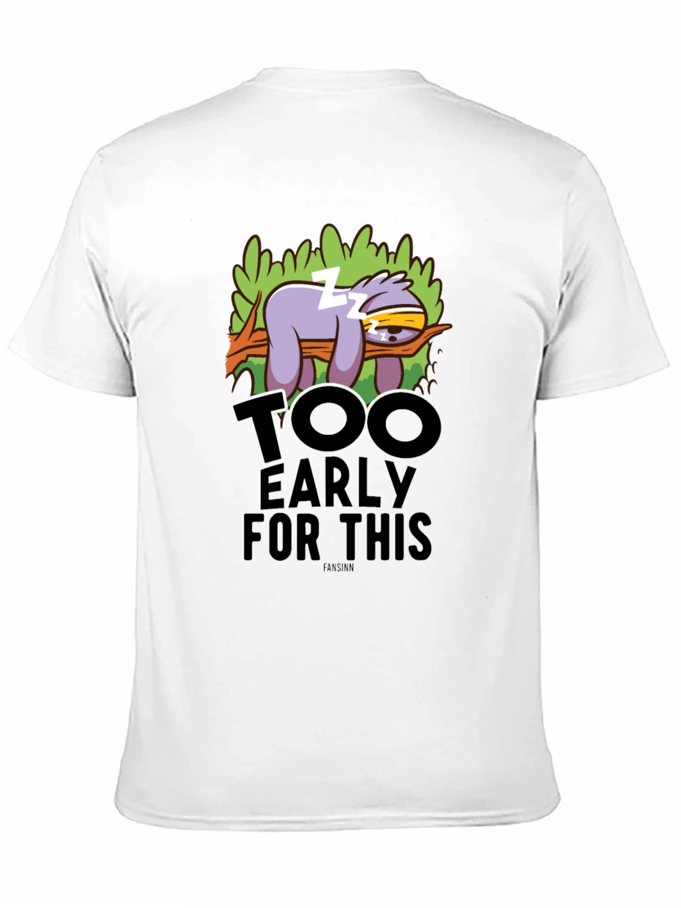 Funny Sloth Too Early Graphic T-Shirt