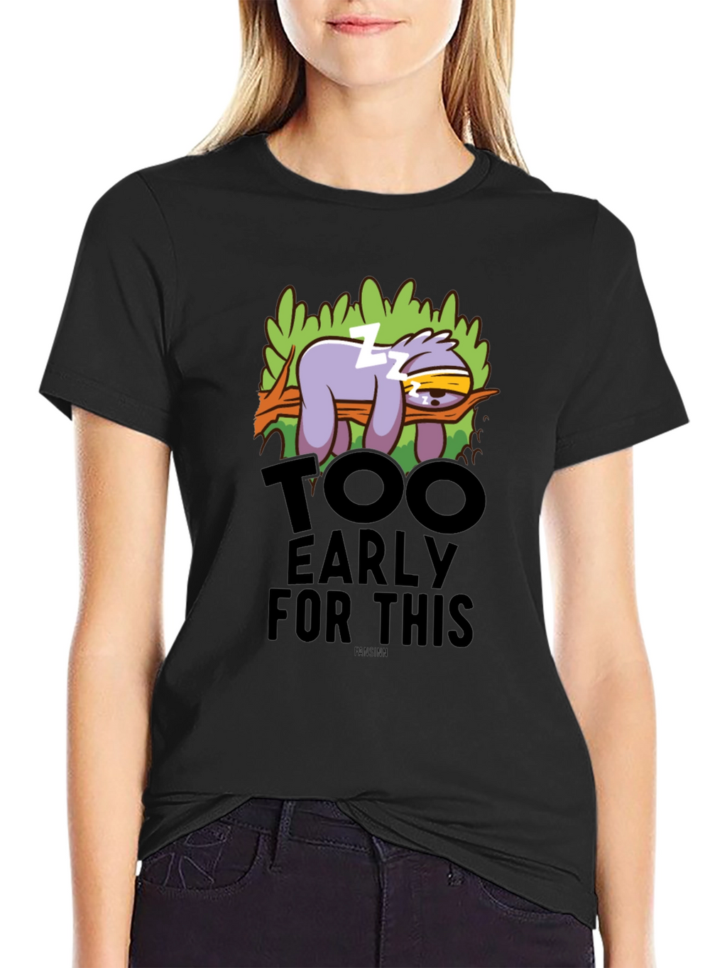 Funny Sloth Too Early Graphic T-Shirt
