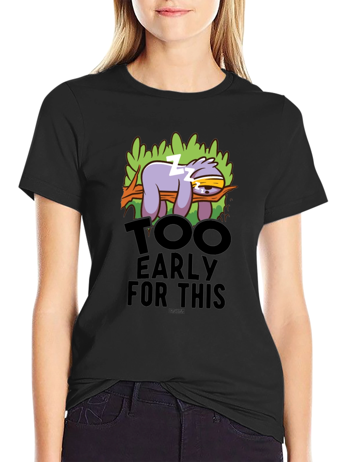 Funny Sloth Too Early Graphic T-Shirt