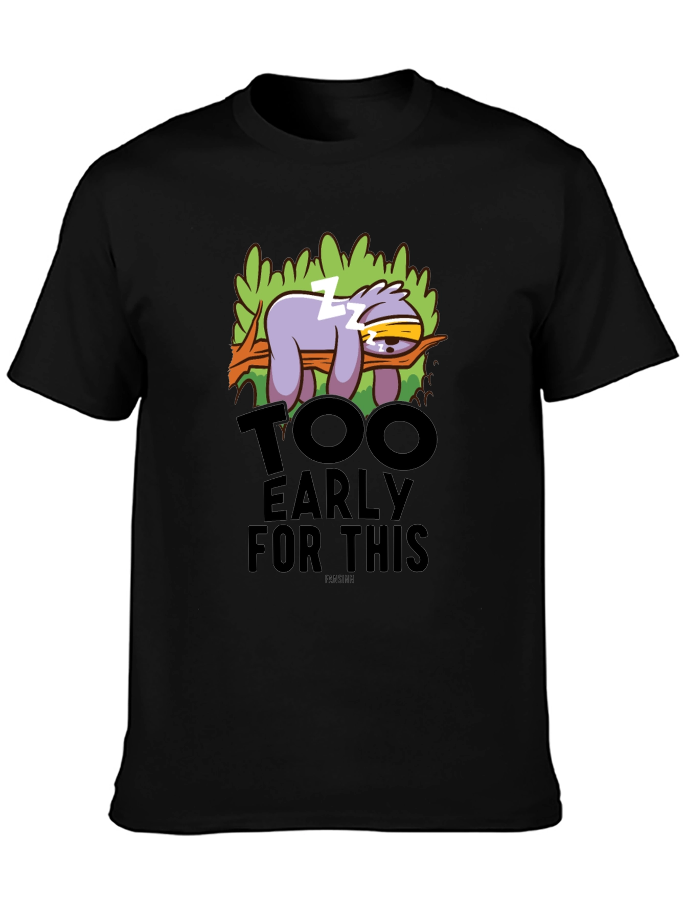 Funny Sloth Too Early Graphic T-Shirt