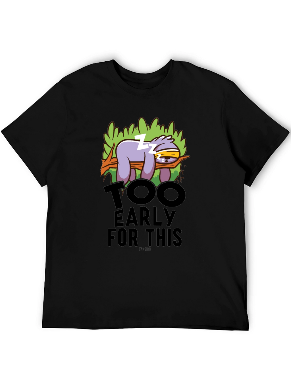 Funny Sloth Too Early Graphic T-Shirt