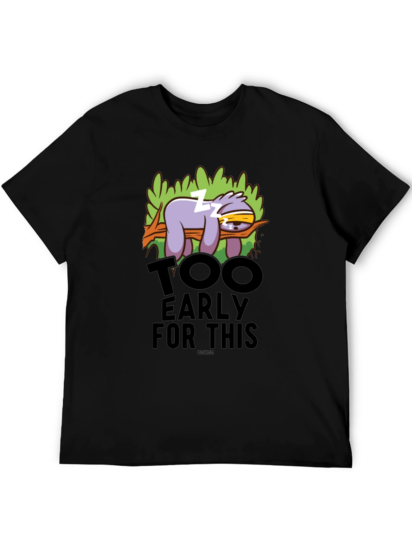 Funny Sloth Too Early Graphic T-Shirt