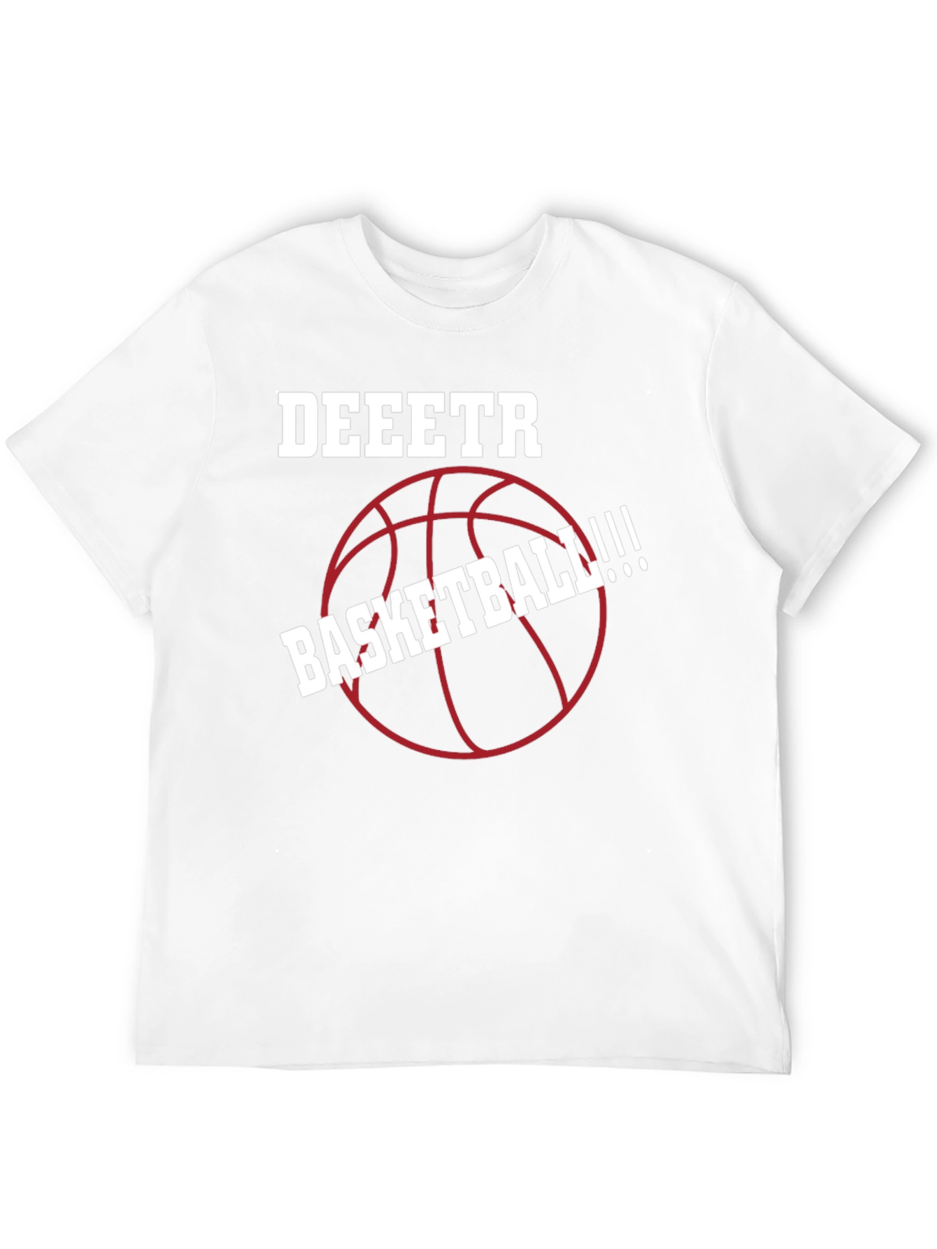 Deeetr Basketball Graphic Tee - Black Cotton Shirt