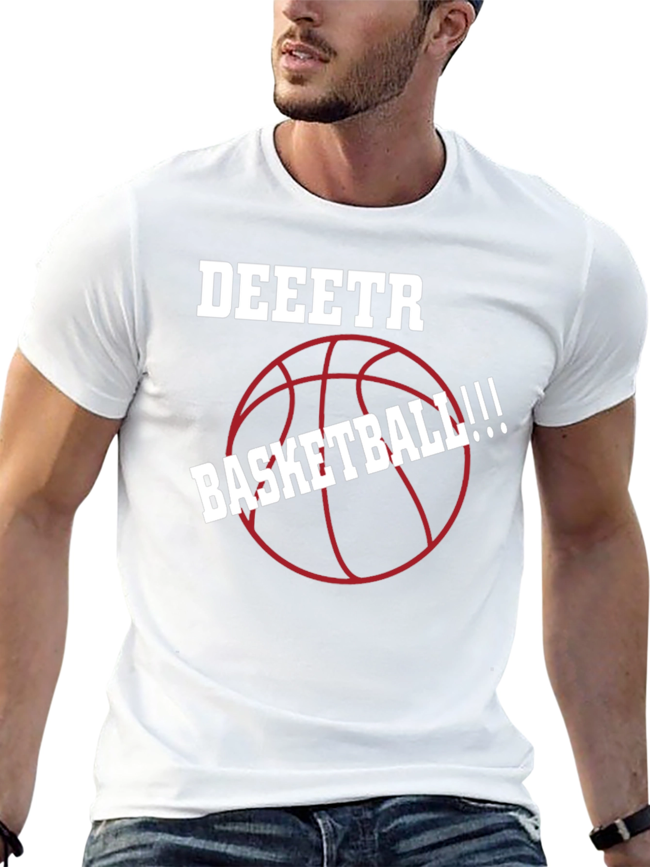 Deeetr Basketball Graphic Tee - Black Cotton Shirt